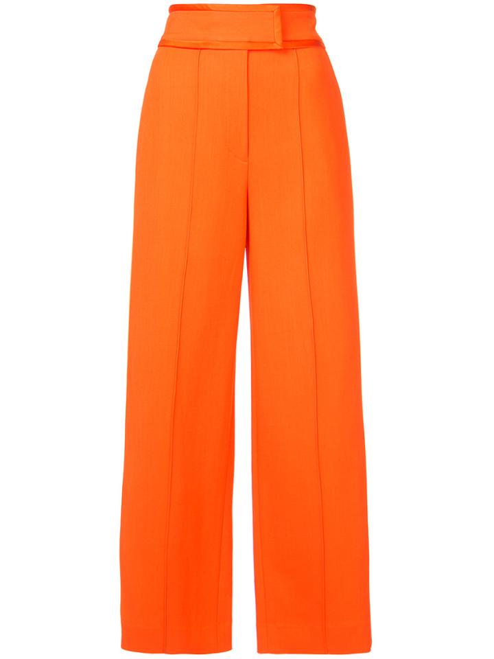 Dvf Diane Von Furstenberg Side Stripes Flared Trousers - Yellow &