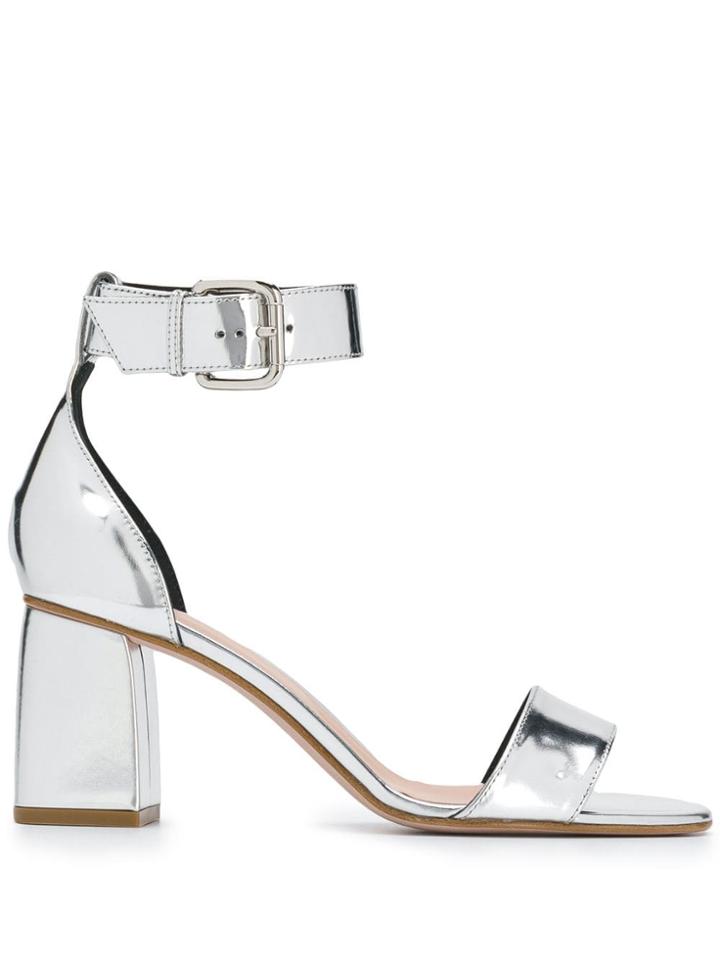 Red Valentino Red(v) Metallic Sandals - Silver