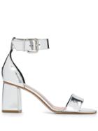Red Valentino Red(v) Metallic Sandals - Silver