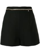 Elisabetta Franchi Tailored Chain Trim Shorts - Black