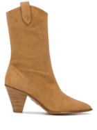 Aquazzura Wooden Heel Boots - Neutrals
