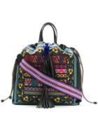 Etro Embroidered Drawstring Bag - Black
