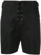 Saint Laurent Lace-up Shorts - Black