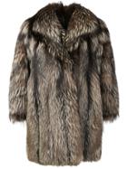 A.n.g.e.l.o. Vintage Cult Oversized Fur Coat - Brown