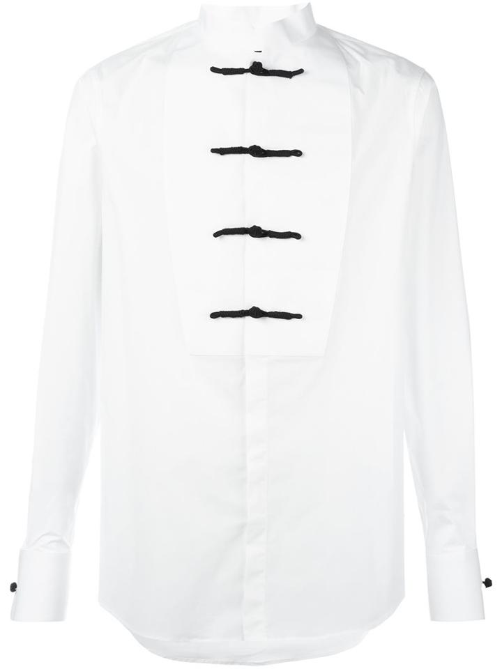 Dsquared2 'china Tux' Shirt, Men's, Size: 48, White, Cotton/spandex/elastane