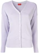 Des Prés V-neck Button Cardigan - Purple