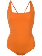 Oscar De La Renta Crisscross Straps Swimsuit - Orange