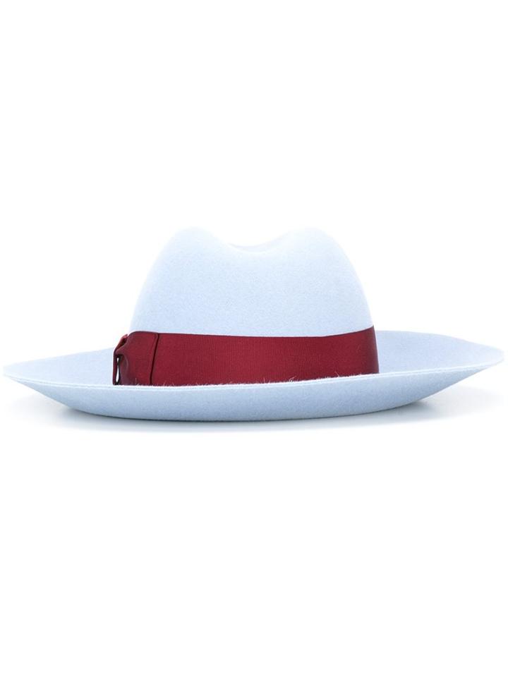 Borsalino Classic Panama Hat, Women's, Size: Small, Blue, Wool Felt