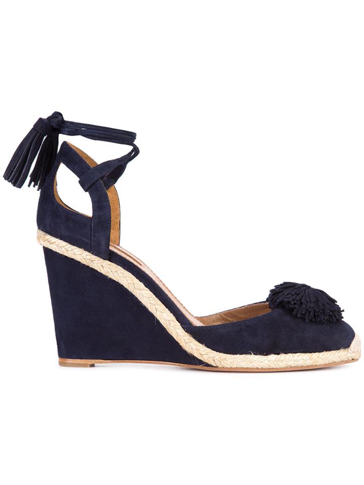 Aquazzura 'sunshine' Wedge Espadrilles - Blue