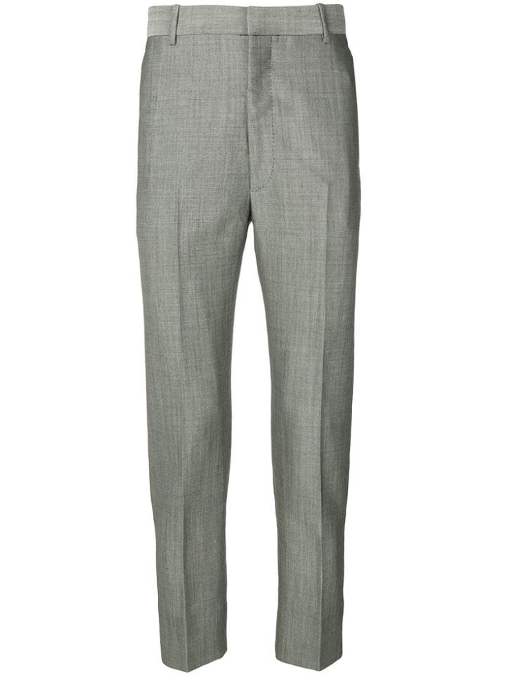 Alexander Mcqueen Straight-leg Tailored Trousers - Grey