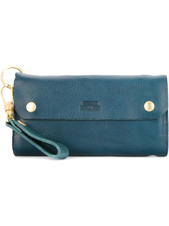 As2ov Oiled Shrink Long Wallet - Blue