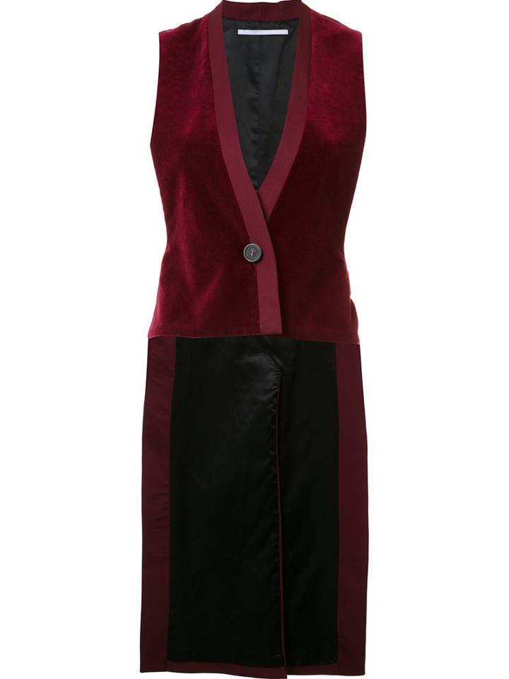 Rosetta Getty Velour Style Long Waistcoat