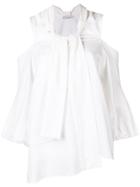 Jw Anderson Cropped Puff Sleeve Blouse - White