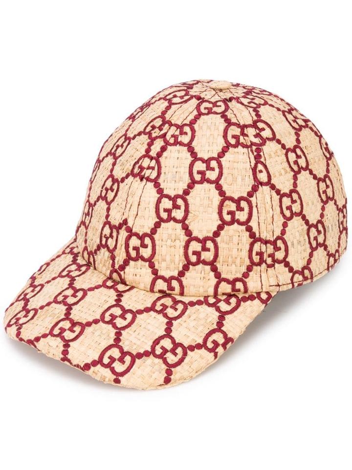 Gucci Gg Supreme Woven Cap - Neutrals