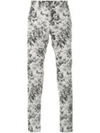 Gucci Tailored Floral Print Trousers, Men's, Size: 54, White, Cotton/rayon