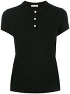 Moncler Cut Out Collar Polo Shirt - Black
