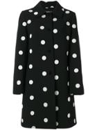 Boutique Moschino Giant Polka Dot Patterned Coat - Black
