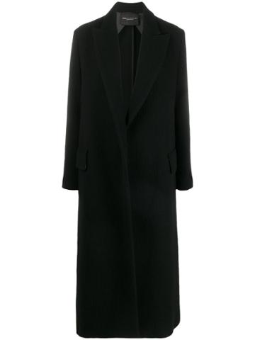 Erika Cavallini Oversized Open-front Coat - Black