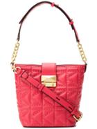 Karl Lagerfeld K/kuilted Studs Bucket Bag - Red