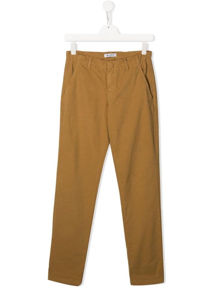 Dondup Kids Straight Leg Chinos - Brown