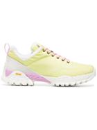 Roa Yellow Oblique Rippy Suede Sneakers - Yellow & Orange