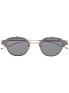 Thom Browne Eyewear Double Frame Sunglasses - Silver
