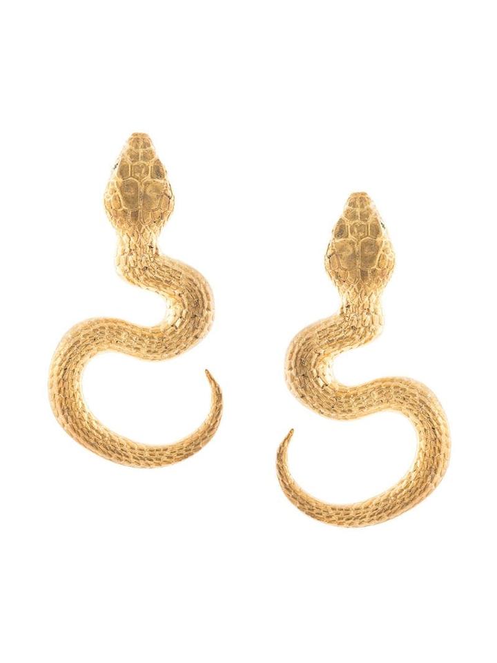 Natia X Lako Big Snake Earrings - Gold