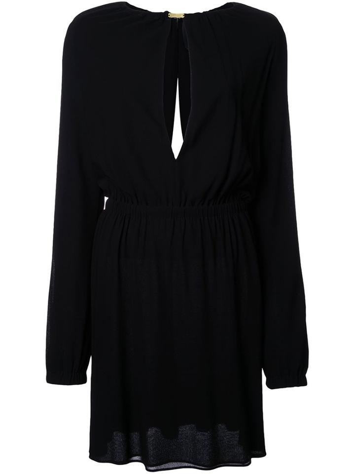 Jay Ahr Central Slit Longsleeved Dress, Women's, Size: 36, Black, Rayon