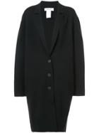 Dvf Diane Von Furstenberg Long Sleeve Oversized Knit Coat - Black