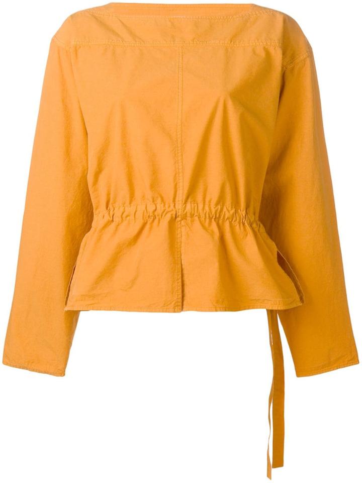 Lemaire Gathered Waist Blouse - Yellow & Orange