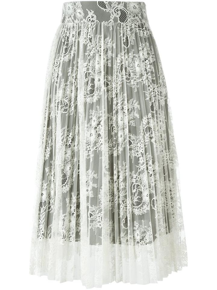 Philosophy Di Lorenzo Serafini Lace Pleated Mid-length Skirt
