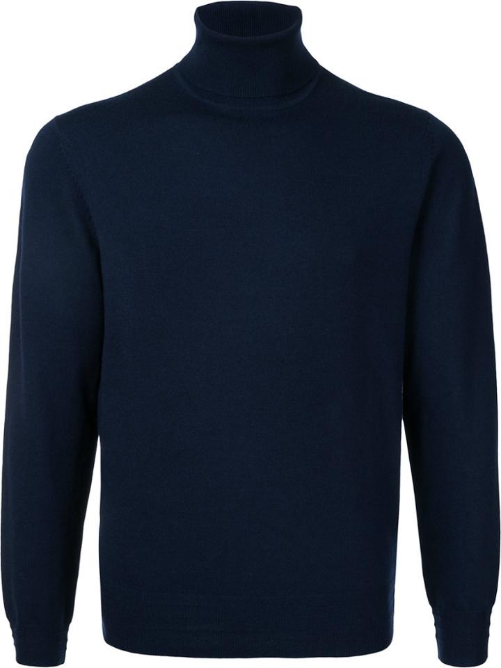 Gieves & Hawkes High Neck Sweatshirt - Blue