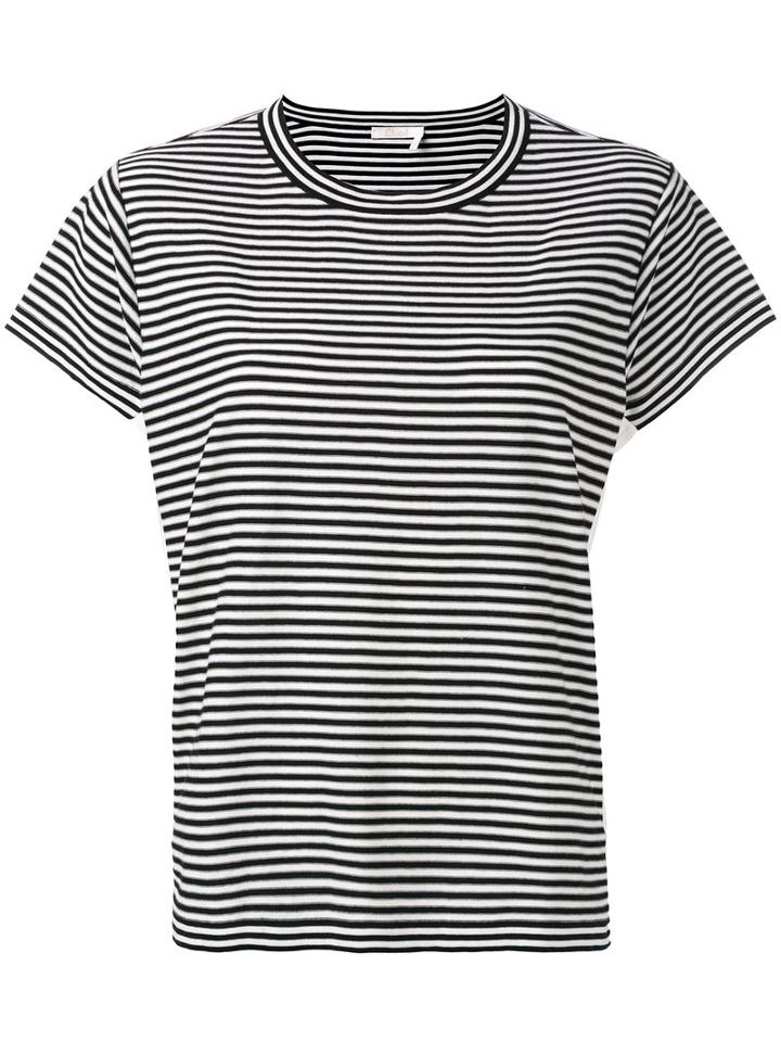 Chloé - Side Panel Striped T-shirt - Women - Cotton/polyamide - S, Women's, White, Cotton/polyamide