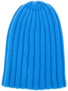 Laneus Ribbed Beanie Hat - Blue