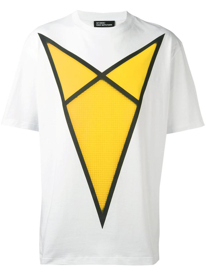 Raf Simons Arrow Print T-shirt, Men's, Size: Xl, White, Cotton