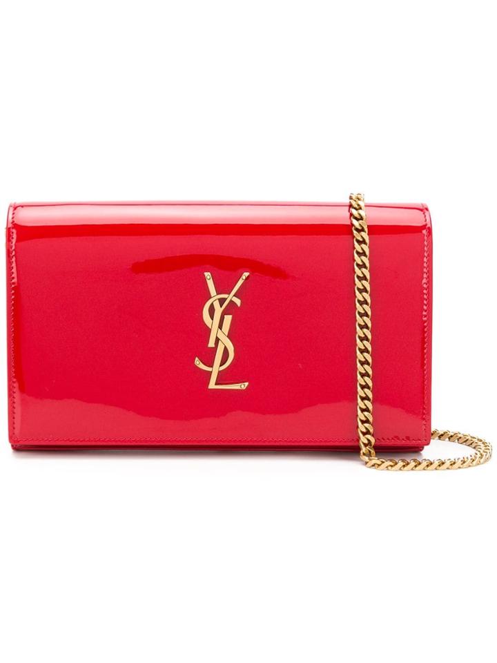 Saint Laurent Monogram Kate Clutch - Red
