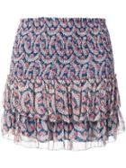 Isabel Marant Étoile Brinley Smocked Floral-print Skirt - Blue