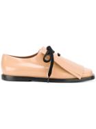 Marni Fringed Lace-up Loafers - Nude & Neutrals
