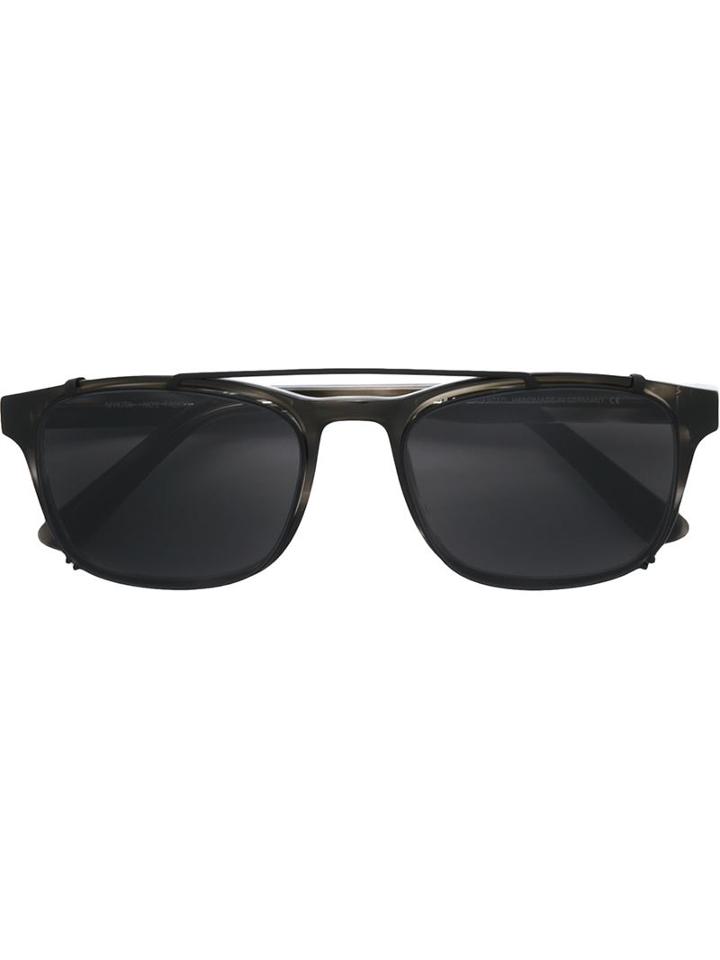 Mykita 'fabian' Glasses With Clip-on Shades, Black, Acetate