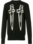 Haculla Knives Pattern Jumper - Black