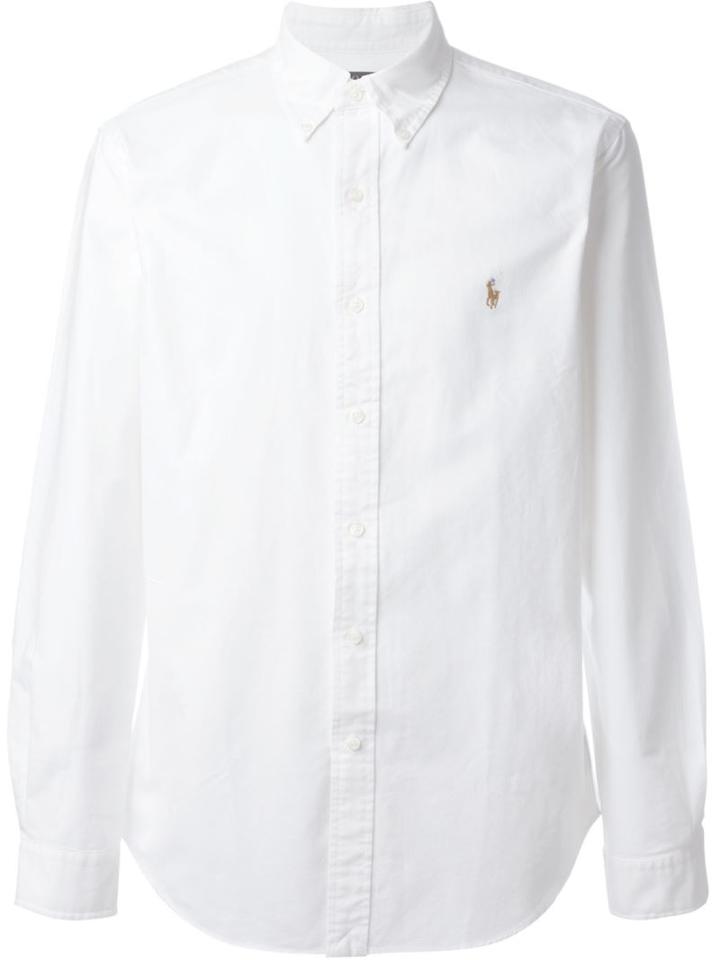Polo Ralph Lauren Logo Shirt, Men's, Size: Xxl, White, Cotton