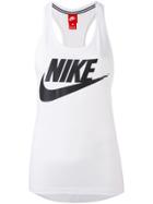 Nike Logo Print Vest Top - White