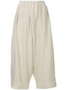 Toogood Wide Leg Cropped Trousers - Nude & Neutrals