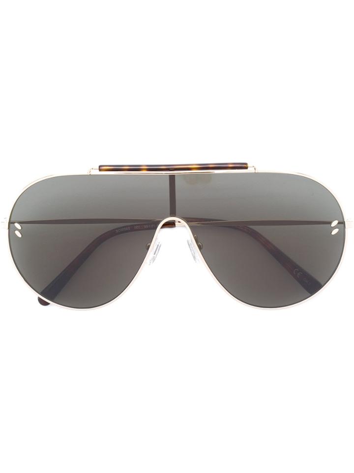 Stella Mccartney Eyewear Visor Sunglasses - Metallic