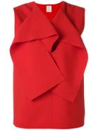 Maison Rabih Kayrouz Draped Open-neck Blouse - Red