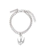 Mcq Alexander Mcqueen Swallow Charm Bracelet - Metallic