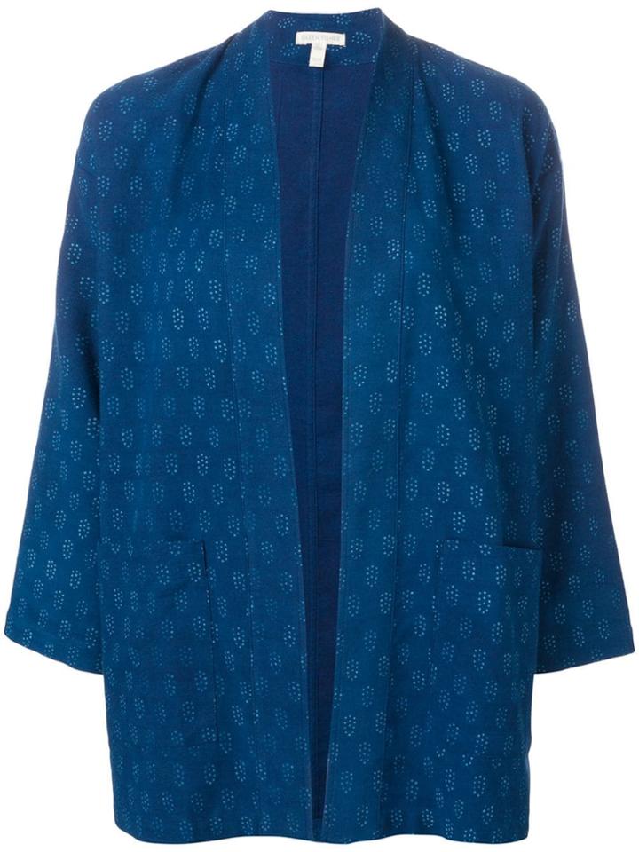 Eileen Fisher Printed Kimono Jacket - Blue