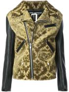 Junya Watanabe Comme Des Garçons Jacquard Biker Jacket - Green