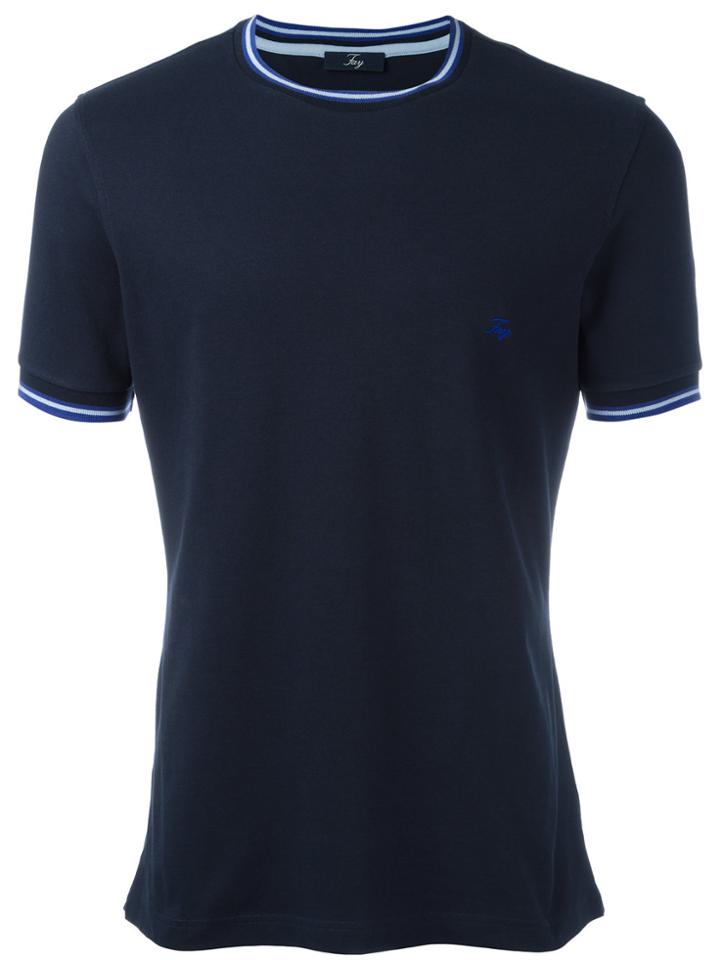 Fay Logo Print T-shirt - Blue