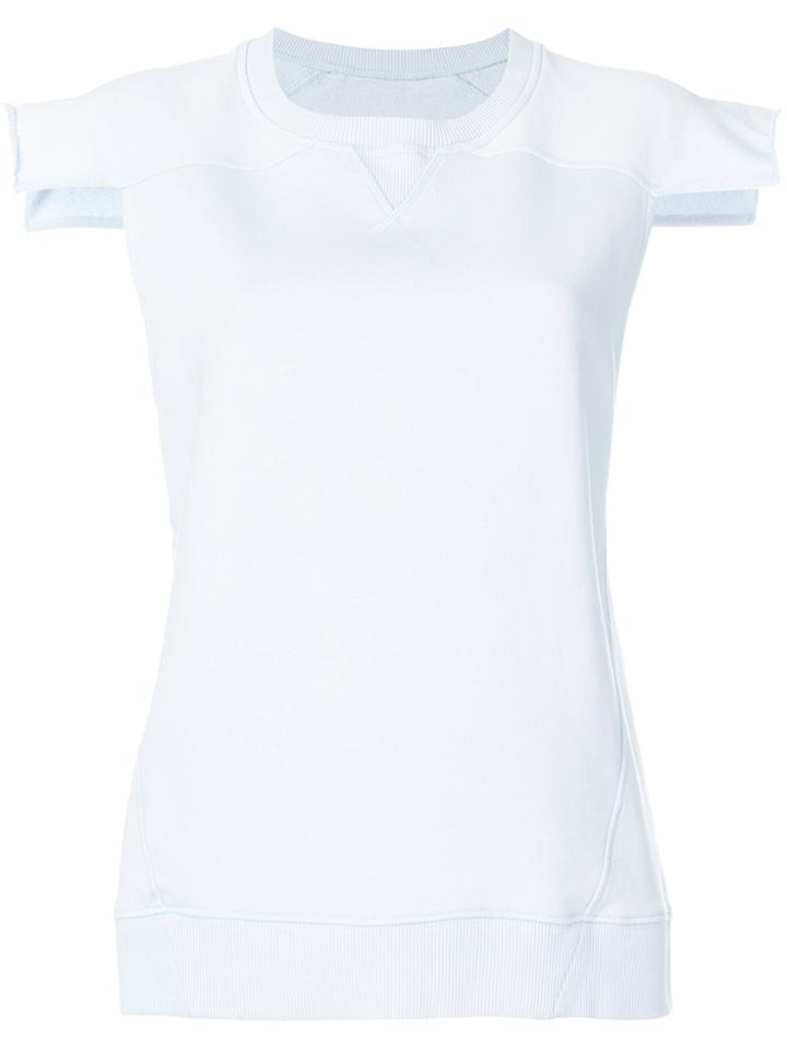 Mm6 Maison Margiela Shortsleeved Sweatshirt - Blue